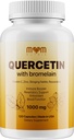 Advanced Quercetin with Bromelain - 120 קפסולות עם Elderberry, Sting Nettle, Resveratrol, Zinc, ויטמין C & D - Made בארה"ב
