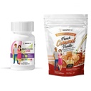 BariatricPal Duodenal Switch מלא 30 יום אספקת ויטמין Pack (Capsule עם 45 מ"ג Iron Calcium Citrate Chews Soft Chews עם Probiotics - קארמל וניל)