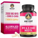 הקודם Bliss Myo & D-Chiro Inositol תוסף, 40 עד 1 Ratio, מסייע בתמיכה פונקציונלית השחלות עבור נשים, ויטמין B8 עוזר ל Regulate Menstrual Cycle, 2050 מ"ג לכל משרת, 120 קפסולות טבעוניות