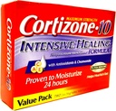 קורטיזון 10 מקסימום Strenght Intensive Healing 1% hydrocortisone Anti Itch Cream Two 20z Tubes, Total 4 ozozht Intensive Healing