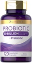 קרלייל פרוביוטיקה עם Prebiotics | 120 קפסולות | 50 מיליארד אורגניזמים פעילים | Non-GMO & Gluten Free Supplement