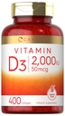 Carlyle ויטמין D3 2000IU Softgels | 400 Count | Non-GMO,ten Glu Formula | 50 mcg | ויטמין D