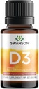 ויטמין D3 נוזל טיפות 400 Iu (50 mcg) 1 fl Ounce (29.6 מ"ל)