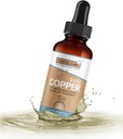 Ionic Copper טיפות (30 PPM) - תוספת נוזלית טהורה לשיער, עור, ריחות ובריאות העצם - Bioavailable Copper עבור אנרגיה, איכות חיים ותמיכה משותפת - 4oz (Glass Dropper Bottle)