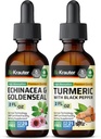 Echinacea עם Goldenseal Tincture 2 Fl. Oz. & Turmeric Tincture 2 Fl. Oz.