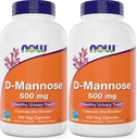 עכשיו D-Mannose 500 מ"ג, 300 קפסולות (Pack of 2) - תוספת טבעונית לא GMO לנשים וגברים - תמיכה טריקט בריא שתן, מנקה את המגבת