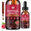 (2 Pack) טיפות נוזליות Cortisol לנשים - Balanced Cortisol, תמיכה הורמונלית, תוספי Cortisol לנשים עם תרכובת Magnesium, Rhodiola Rosea, Ashwagandha, Sugar-Free, 1 Fl Oz Oz