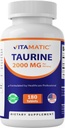 Vitamatic Turine 2000mg Vegetarian Tablet, 180 הרוזן, Non-GMO,ten Gluten Free