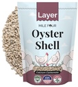 מייל Four Oyster Shell for Chickens - תוסף Calcium עבור עוף, 100% Limestone Calcium Carbonate, Eggshell & Bone Booster, 4 lbs