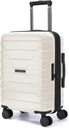 BAGSMART לשאת על Luggage 22x14x9 Airline מוסמך עם גלגלים ספיננר, משקל 20 אינץ ' Luggage עם TSA Lock, Expandable Hard Shell לשאת על מזוודות לנשים, לבן לבן