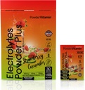PowerVitamin Electrolytes אבקת Packets - Strawberry Cucumber - Keto Electrolytes עבור Daily Energy - אבקת הידרה עם 1000 מ"ג פוטאסום, 120 מ"ג מגנזיום, Zero Calories - 30 hydrotion Packets