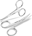 אוטופיה Care Eyebrow Scisors, Professional Stainless Steel Shears for Men and Women, Nose Hair Scisors for Grooming Mustache, Beard, Eyelashes, Ear Hair Trimming, Silver