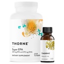 THORNE - Super EPA (90 Gelcaps) & ויטמין D + K2 (1 Oz) Bundle - תומך בריאות העצם, מבנה שרירים ובריאות משותפת - Gluten, חלב ו-Soy-Free