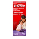 טיפול תרופתי נוזלי לילדים, Acetaminophen Pain Reliever & Fever לתסמיני שפעת + קר + Sore גרון, Aspirin-, Ibuprofen- & אלכוהול חינם, Grape, 4 oz.