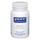 Pure Encapsulations Iron-C - 15 מ"ג - 175 מ"ג ויטמין C - Red Blood Cell Support * - ייצור אנרגיה - Highly Bioavailable Iron Pill - Gluten Free & Vegan - 60 קפסולות