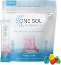 One Sol BCAA & Electrolyte אבקת עבור הידרציה ואנרגיה, All-Natural פורמולה, 100% טבעוני, non-GMO, Gluten Free & Soy-Free, מקדם צמיחה שרירים ושיקום, מסטיקני Bear Flavor