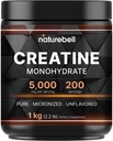NatureBell Creatine Monohydrate אבקת 1000g, 5,000 מ"ג Per המשרתת, 200 משרתות (2.2 lb) | Micronized, Pure & Unflavored