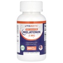 Vitamatic Melatonin 5 מ"ג טבליות | Vegetarian, non-GMO, Gluten Free | 1 Year Supply Tablet