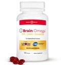 המוח אומגה עם Lutein ו Zeaxanthin - אומגה 3 תוספת למוח, לב ועין בריאות - 460 מ"ג DHA, 90 מ"ג EPA, Lutein ו Zeaxanthins - 180 Softgels (90 משרתים)