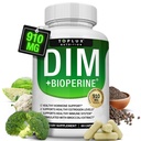 Dim תוסף 910 מ"ג פלוס BioPerine Complex - Diindolylmethane כדי לתמוך איזון הורמונלי ו Estrogen Metabolism, עוזר עם Menopause Acne PCOS Better Skinbuilding, עבור נשים, 60 קפסולות