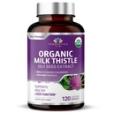 חלב אורגני Thistle | Non GMO 2000mg 4X Concentrated Vegan Daily תוספת w/Silymarin Seed Extractd Extractd Extractd for Liver Support, Detox and ניקויse - 60 ווג'י קפסולות