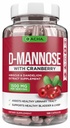 טבעי D-Mannose כמוסות 4in-1 פורמולה - 120 CAPS, 1500 MG Cranberry, Dandelion, Hibiscus Flower Extract, Pills for Support Bladder and Urinary Tract Health