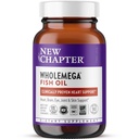 New Chapter Wholemega Fish שמן תוסף - 2000 מ"ג לשרת, פרובאנס קליני Wildאלסקה סלמון שמן עם אומגה 3 + ויטמין D3 + Astaxanthin, 180 Softgels