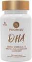 Promise Prenatal DHA - פרמצב אומגה 3 DHA (3 חודשים אספקה) פעם-Daily Strawberry  Softored Softgel עם 290 מ"ג של DHA. All Natural Prenatal DHA עבור המוח של התינוק והתפתחות העין