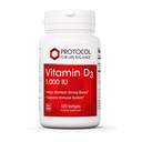 ProTOCOL for Life BALANCE ויטמין D3 1000 IU - Immune Support Strong Bones and Dental - 120 Softgels