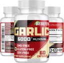 תוספי BeBEFEN Garlic - Garlic Extracts for Digestive System, Immune Health & Total Well-Being - Vegetarian, Non-GMO