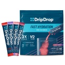 DripDrop hydrotion Packets - ג'ו וריאציות Pack - Single Serve Electrolytes אבקת משקה Mix - Grape, פירות Punch, Strawberry Lemonade, Cherry - non-GMO, Gluten Free, טבעוני - 32 מקלות
