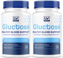 (2 Pack) Gluctose Advanced Blood Support, Gluctose, Gluctose - תוסף תמיכה דם מתקדם, קפסולות תוספת גלוקוז - All Natural Formula, 60 קפסולות למשך 2 חודשים