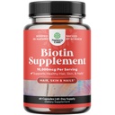 Natures Craft 10000 mcg Pure biotin Pills עבור נשים - מקדם שיער Thicker ומלא יותר. תוספת טבעית ל- Shiny Thick Hair growth growth growth growth growth - קפסולות צמחוניות - Get Clear Skin Strong Nails