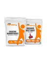 BulkSupplements Creatine + אורגני אבקת שורש 500g Bundle