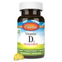 קרלסון - ויטמין D3, 4000 IU (100 mcg), ויטמין D תוספי מזון, Bone & Immune Health, Cholecalciferol, Gluten Free ויטמין D כמוסות, 120 Softgels