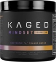 Kaged Nootropic פורמולה, Mindset, Focus and Productivity Supplement, Pure Caffeine, Enhances Memory, Mood, Clarity, 30 משרתים