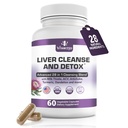 Liver ניקוי Detox & תיקון שומן Liver תוספי 28-in-1 מתקדם Herbal Liver Health Formula - חלב Thistle Silymarin, Artichoke Extract, Dandelion & Apple Cidergar - 60 גלולות