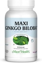 Maxi Health גינקו בילובה - Brain and Circulation Formula - 90 קפסולות - כשר (QGB)