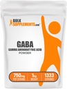 BulkSupplements.com GABA אבקת - Gamma Aminobutyric Acid, תוסף GABA, Amino Acid - Gluten Free, 750 מ"ג לשרת, 1kg (2.2 lbs) (Pack of 1)