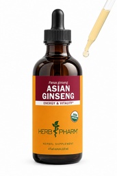 Herb Pharm אסיה (Panax) ג'ינסנג לחלץ אנרגיה ותמיכה סטטימינה - 4 Ounce