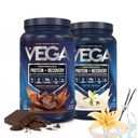Vega Sport Premium אבקת בונדלה, שוקולד + וניל, אבקת חלבון מבוססת צמחית לאחר עבודה - טבעוני מוסמך, צמחוני, Keto-Friendly, Gluten Free, חלב, BCAA Amino Acids