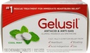 Gelusil Antacid & Anti Gas Tablets for Heartburn, Acid Reflux, Bloating and Gas, Cool Mint - 100ct Blister Pack