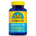 Life Monolaurin Plus Zinc Immune תוסף - 936mg Monolaurin מ Raw קוקוס, Zinc 15 מ"ג, תומך Gut Health, Balanced Gut פלורה, 60 ימים ערבות, 45 משרת, 90 קפסולות צמחוניות