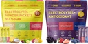 Keto Vitals Tropical & Berry Assorted 2 Pack Bundle אבקה אלקטרוליטית Bundle: טרופי & Berry Assorted Flavors - Sugar-Free & Zero Calorie אלקטרוליטה משקאות Mix Packets, 60 משרתים