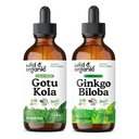 Wild & Organic Gotu Kola Tincture 4 fl oz & Genekgo Bil Tincture 4