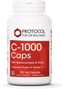 פרוטוקול ל-Life Balance - C-1000 Caps with Bioflavonoids and Rutin - Antioxidant Power of ויטמין C, תומך בתפקוד מערכת החיסון הבריא, מספק הגנה סלולרית - 120 קפסולות Veg