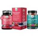Bundle של תוסף Total Menopause עם Dong Quai Vitex Chaste Brad & Black Cohosh עבור תמיכה הורמונלית טבעית ו- Liver תמיכה NAC עם חלב זה עבור Liver ניקוי Detox & תיקון