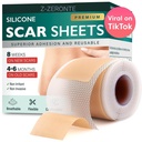 Silicone Scar Sheets, Silicone Scar Tape (1.6"x 120" Roll-3M), Reusable and Effective Scar Removal Sheets, Silicone Scar Removal Sheets for Surgical Scars, Healing Keloid, C-Section, טומי טאק