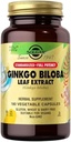 Solgar Ginkgo Biloba Extract - 180 קפסולות ירקות - סטנדרטיות בפוטנציה מלאה (SFP) - Non-GMO, טבעוני, Gluten Free, Milk Free, Kosher, Halal - 180 משרתים