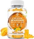 Creatine Monohydrate חניכיים עבור גברים ונשים, Chewables Creatine Monohydrate עבור כוח שרירים, שריר בונה, אנרגיה Boost, סוכר חינם, טבעוני, מנגו פלמור 60 הרוזן